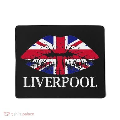 Liverpool England British Flag Lips Mousepad