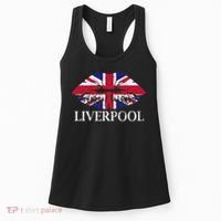Liverpool England British Flag Lips Women's Tank Top thumb 0