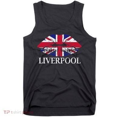 Liverpool England British Flag Lips Tank Top