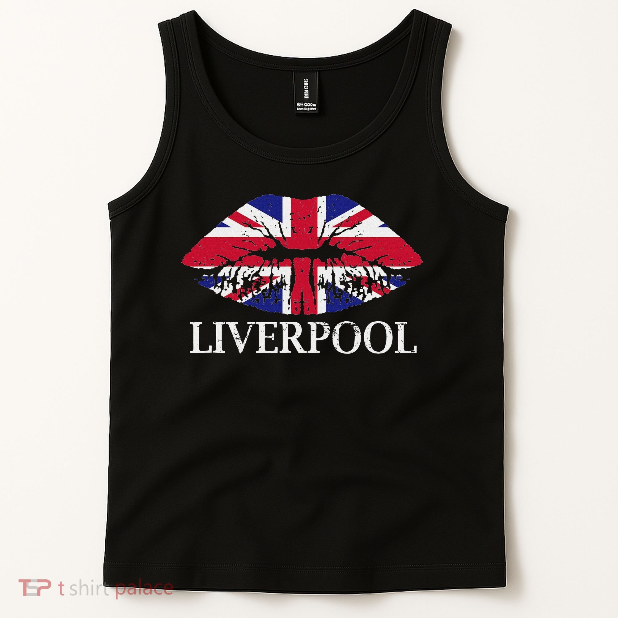 Liverpool England British Flag Lips Tank Top