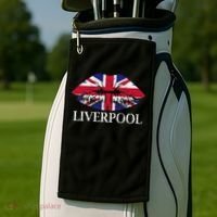 Liverpool England British Flag Lips Golf Towel thumb 2