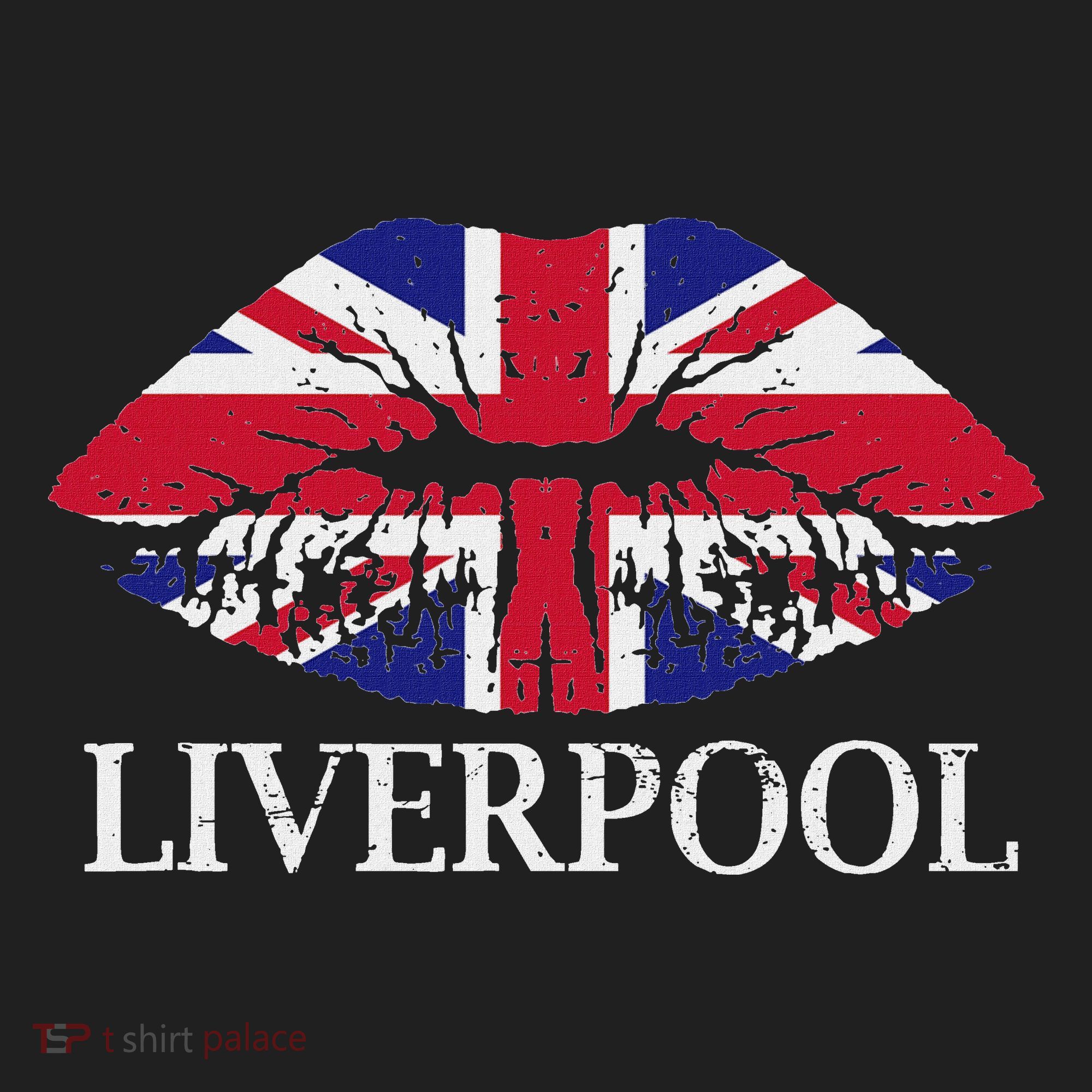 Liverpool England British Flag Lips Golf Towel