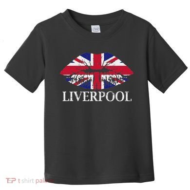 Liverpool England British Flag Lips Toddler T-Shirt