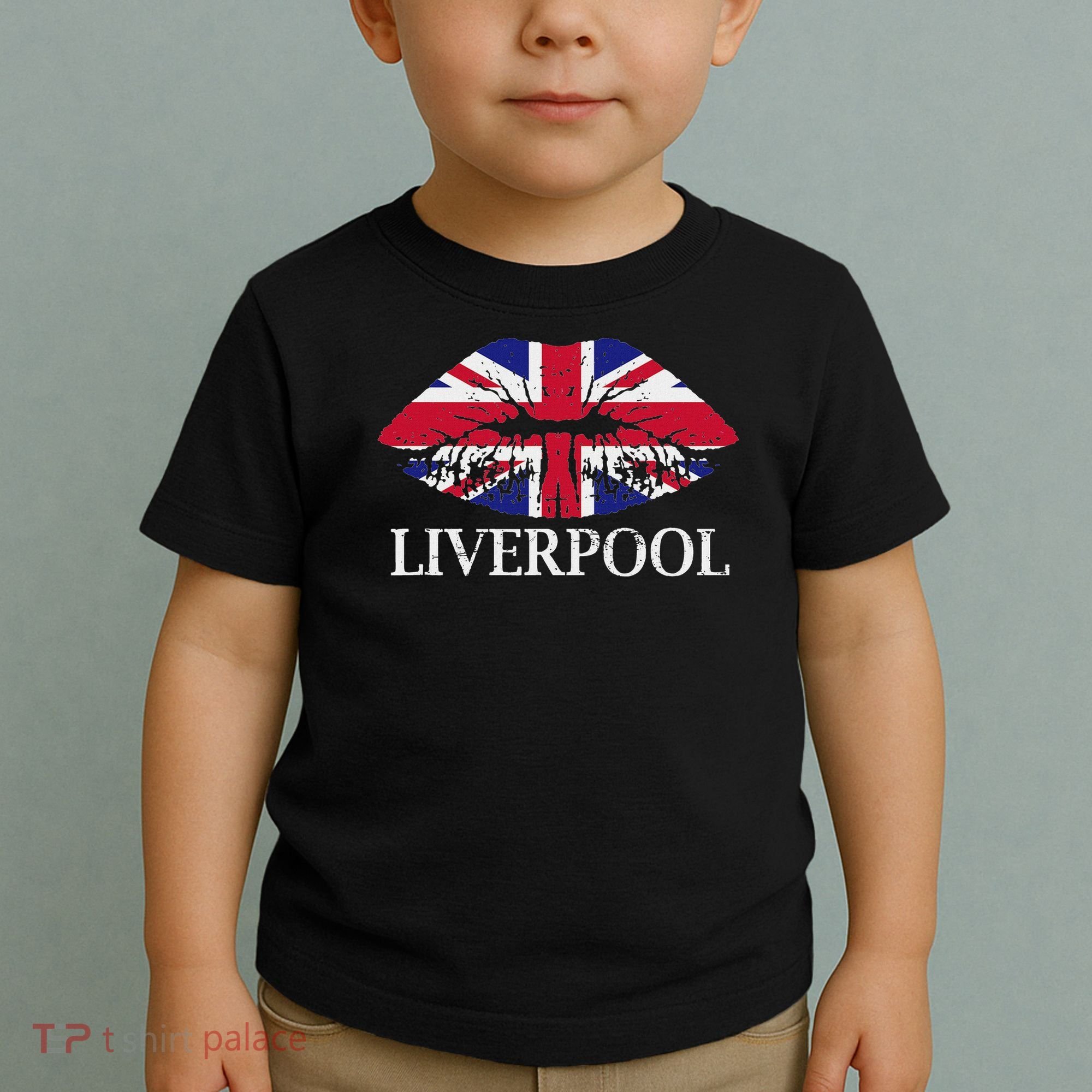 Liverpool England British Flag Lips Toddler T-Shirt