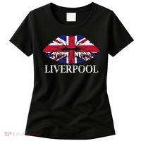 Liverpool England British Flag Lips Women's T-Shirt thumb 0
