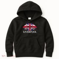 Liverpool England British Flag Lips Kids Hoodie thumb 0