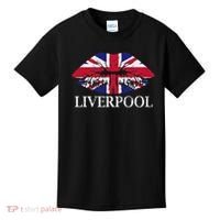 Liverpool England British Flag Lips Kids T-Shirt thumb 0