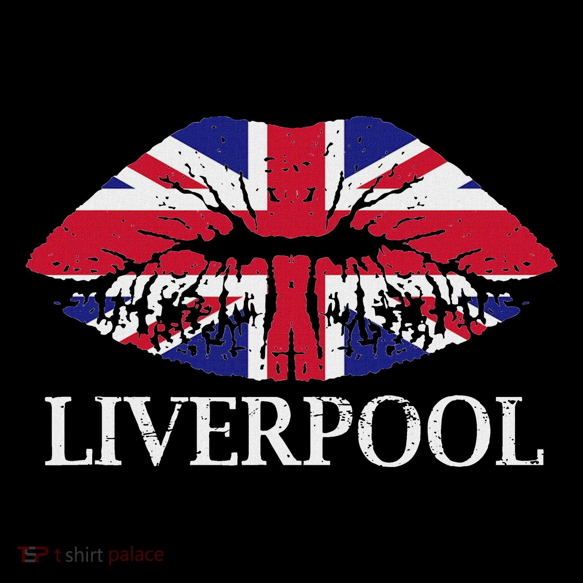 Liverpool England British Flag Lips Kids T-Shirt