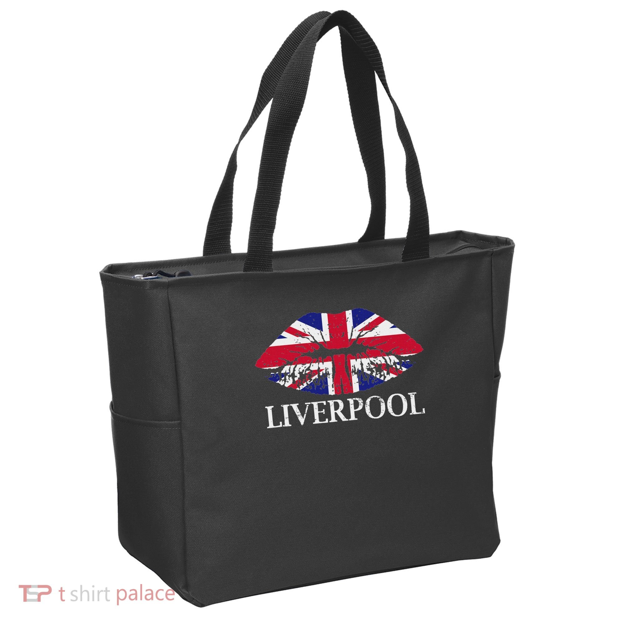 Liverpool England British Flag Lips Tote Bag