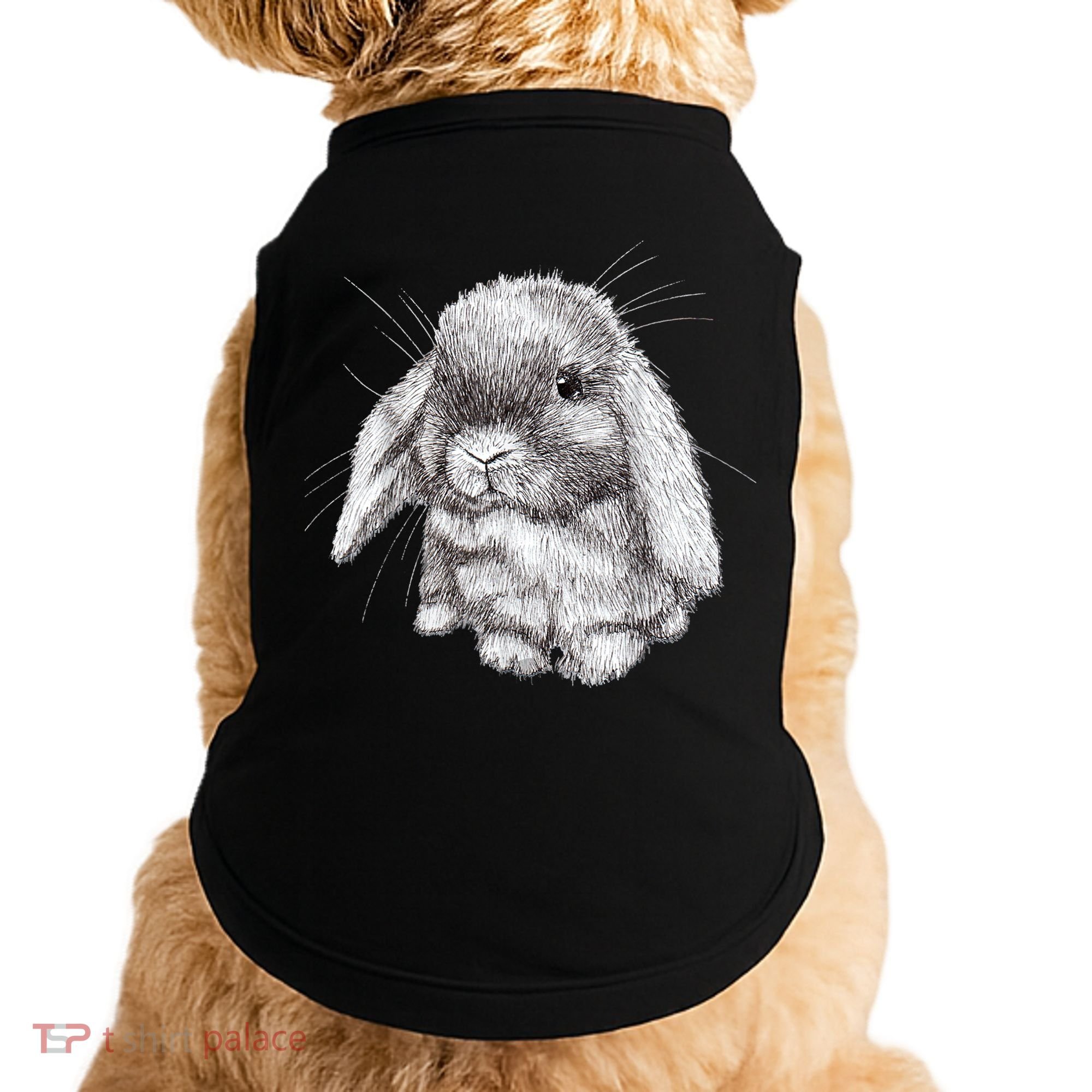 Lop Eared Bunny Rabbit Sketch Gift For Mens Womens Childrens Doggie Tank