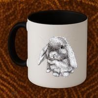Lop Eared Bunny Rabbit Sketch Gift For Mens Womens Childrens Coffee Mug thumb 2