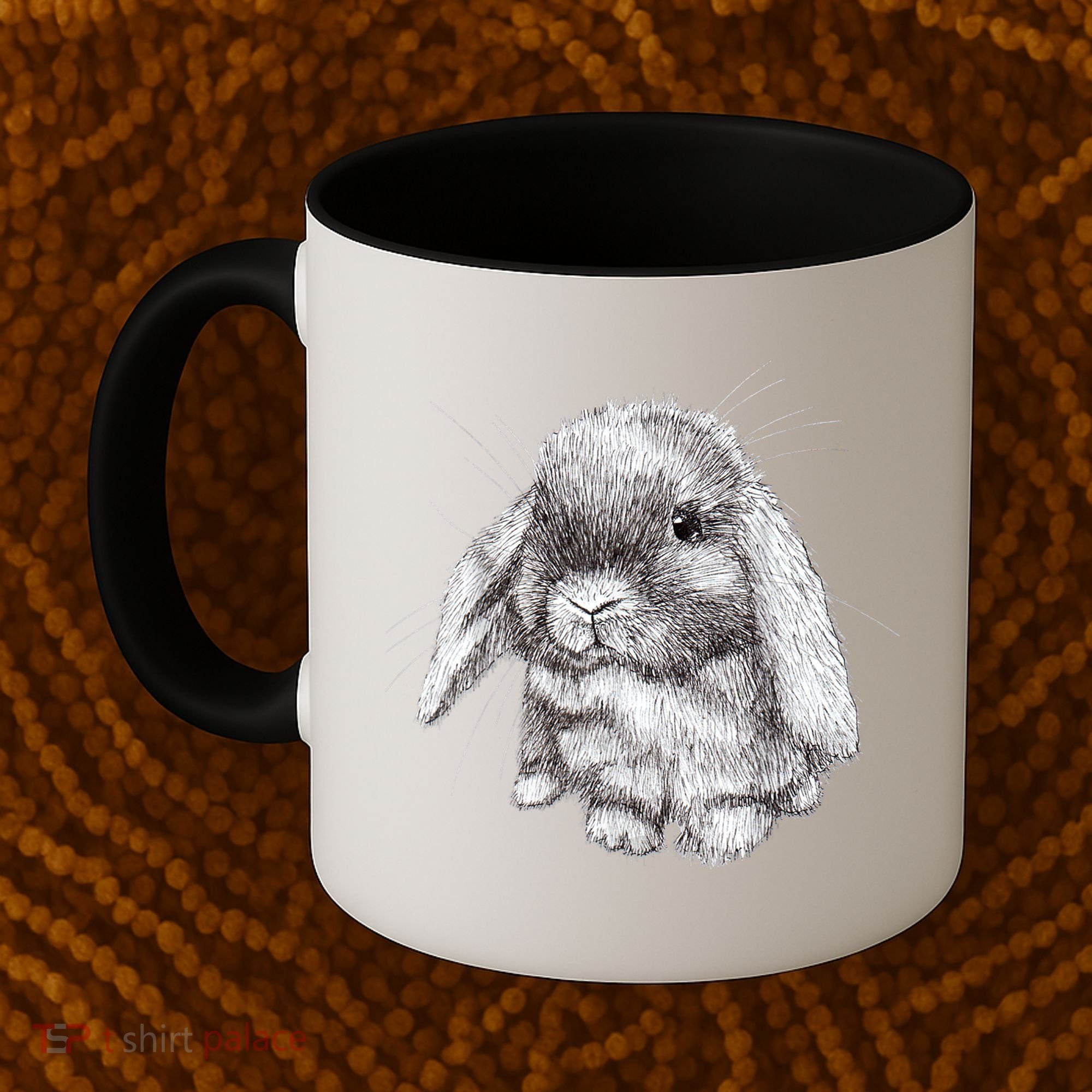 Lop Eared Bunny Rabbit Sketch Gift For Mens Womens Childrens Coffee Mug