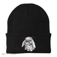 Lop Eared Bunny Rabbit Sketch Gift For Mens Womens Childrens Beanie thumb 0