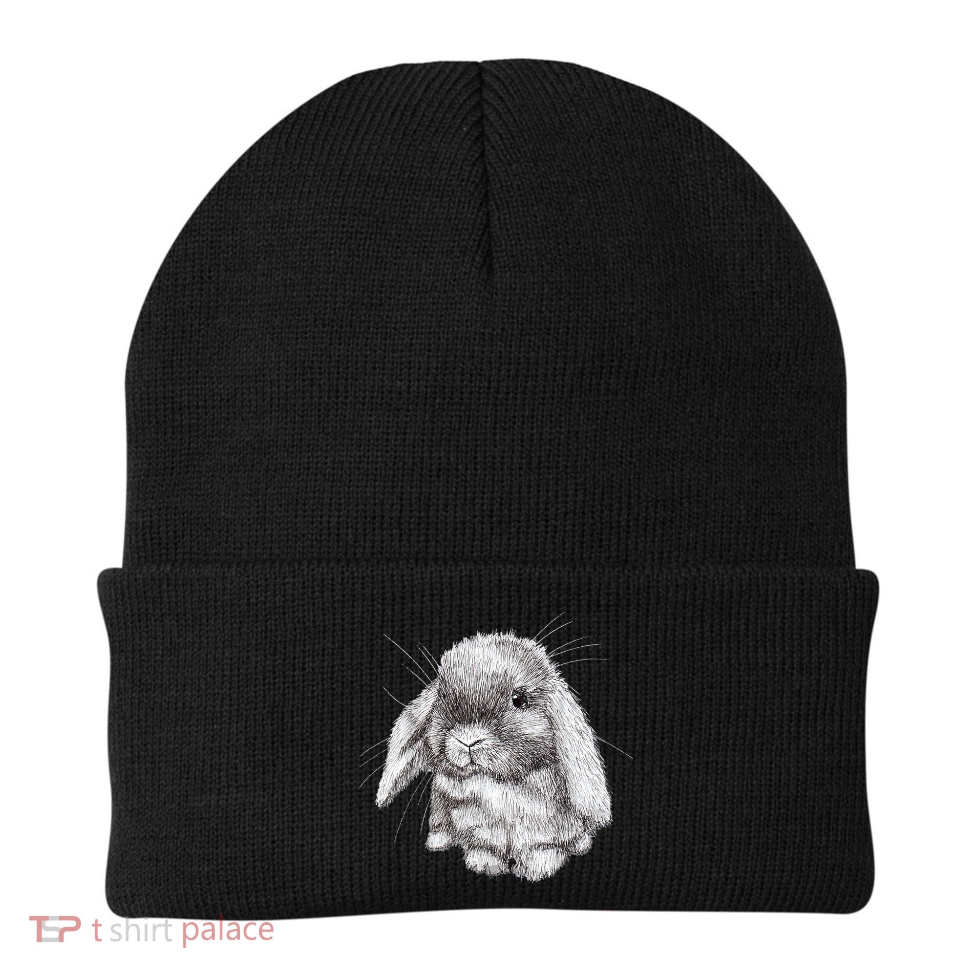 Lop Eared Bunny Rabbit Sketch Gift For Mens Womens Childrens Beanie