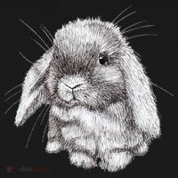 Lop Eared Bunny Rabbit Sketch Gift For Mens Womens Childrens Women's Hoodie thumb 2