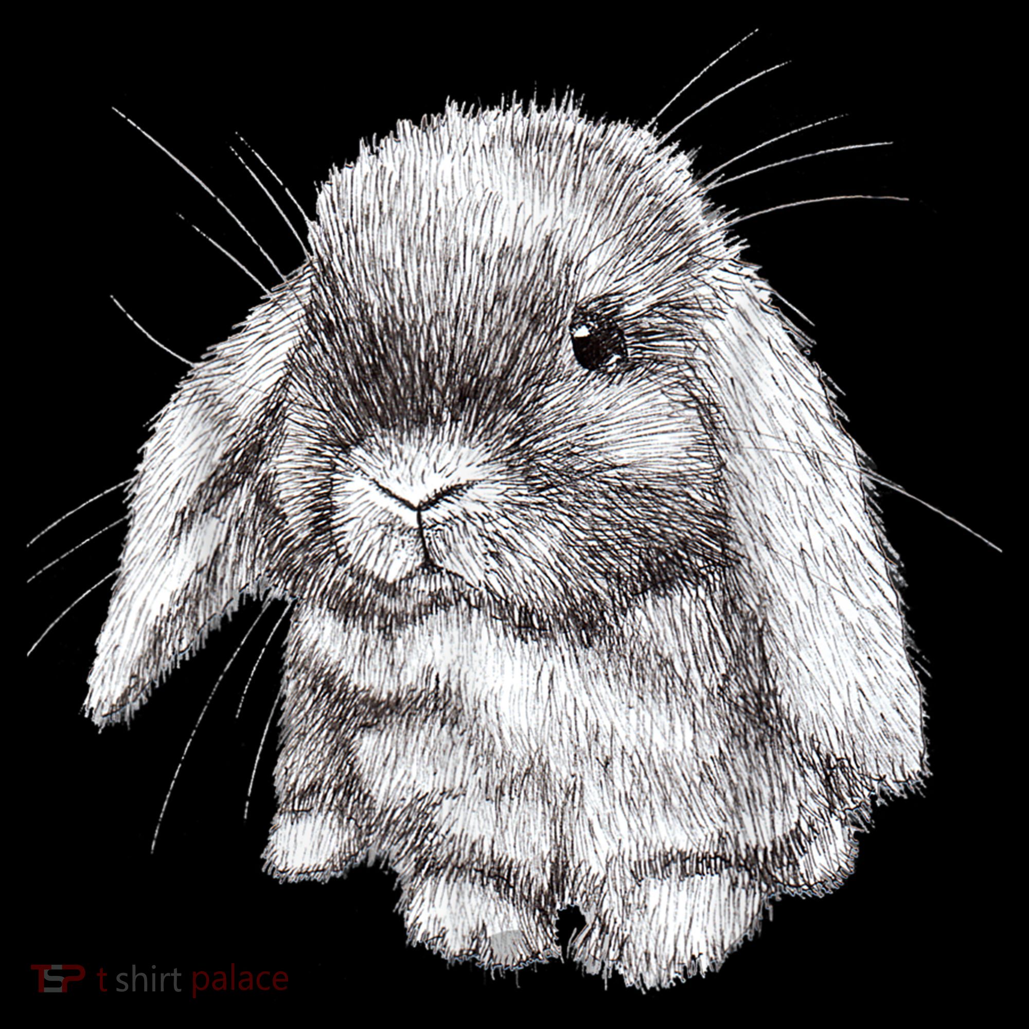 Lop Eared Bunny Rabbit Sketch Gift For Mens Womens Childrens Women's Hoodie