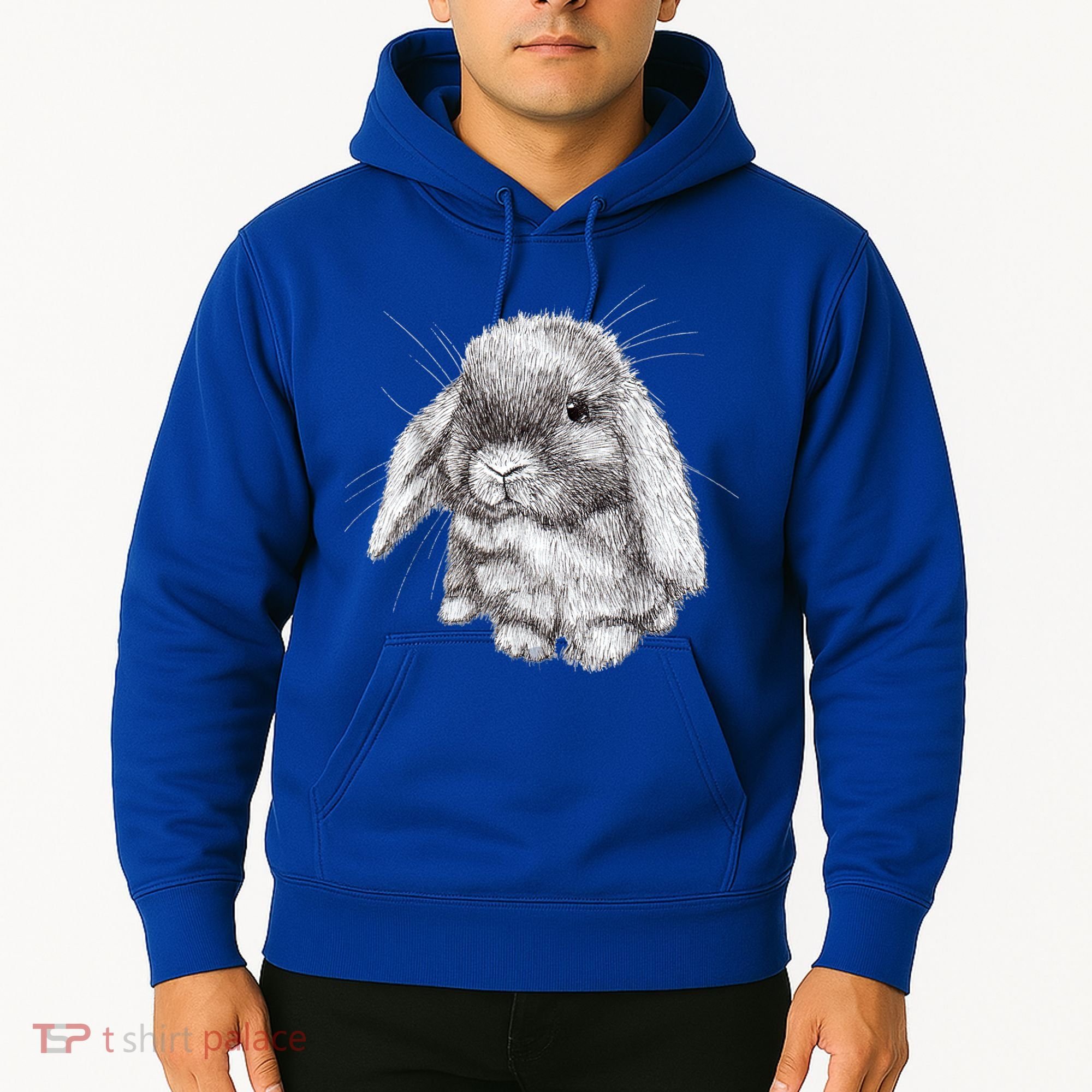 Lop Eared Bunny Rabbit Sketch Gift For Mens Womens Childrens Hoodie
