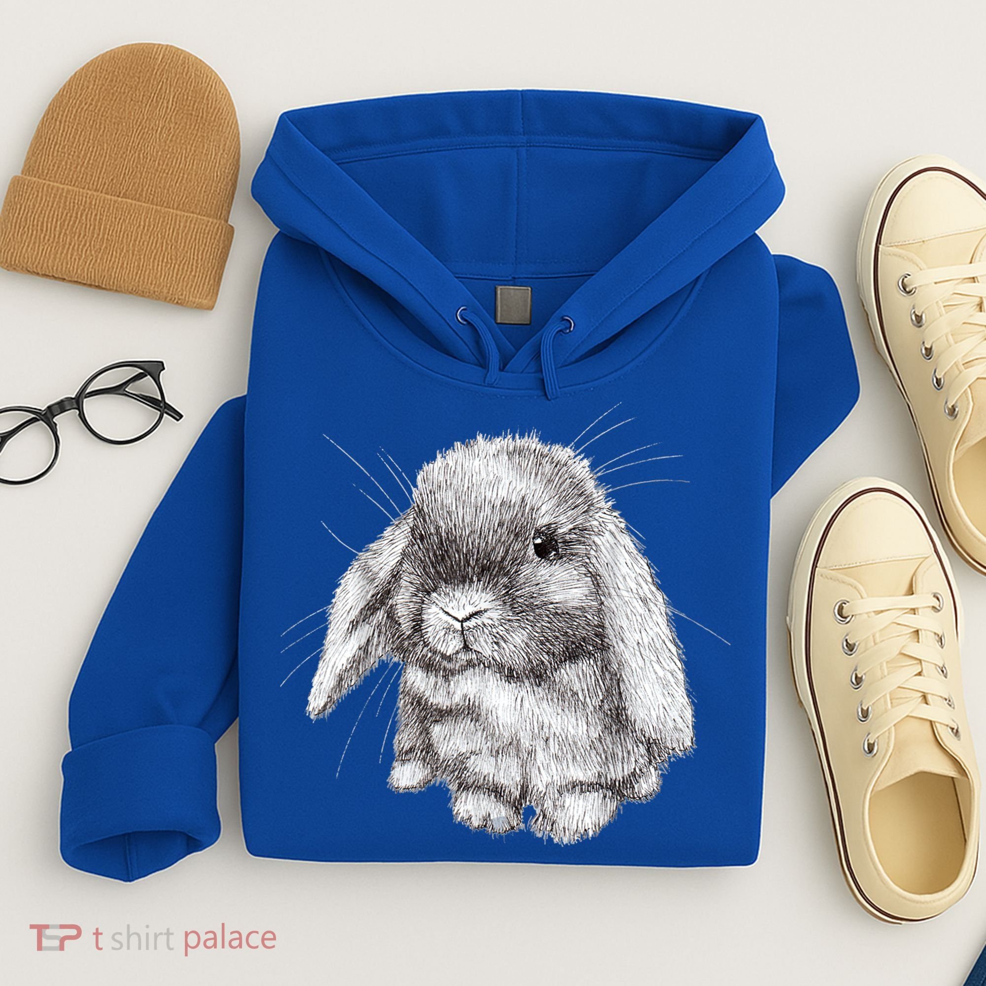 Lop Eared Bunny Rabbit Sketch Gift For Mens Womens Childrens Hoodie