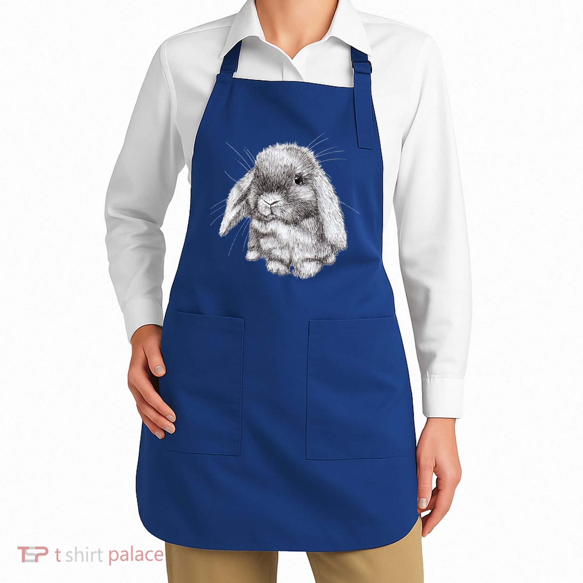 Lop Eared Bunny Rabbit Sketch Gift For Mens Womens Childrens Apron