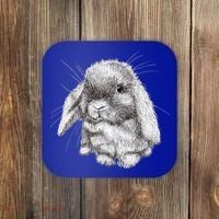 Lop Eared Bunny Rabbit Sketch Gift For Mens Womens Childrens Coaster thumb 0