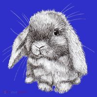Lop Eared Bunny Rabbit Sketch Gift For Mens Womens Childrens Mousepad thumb 1