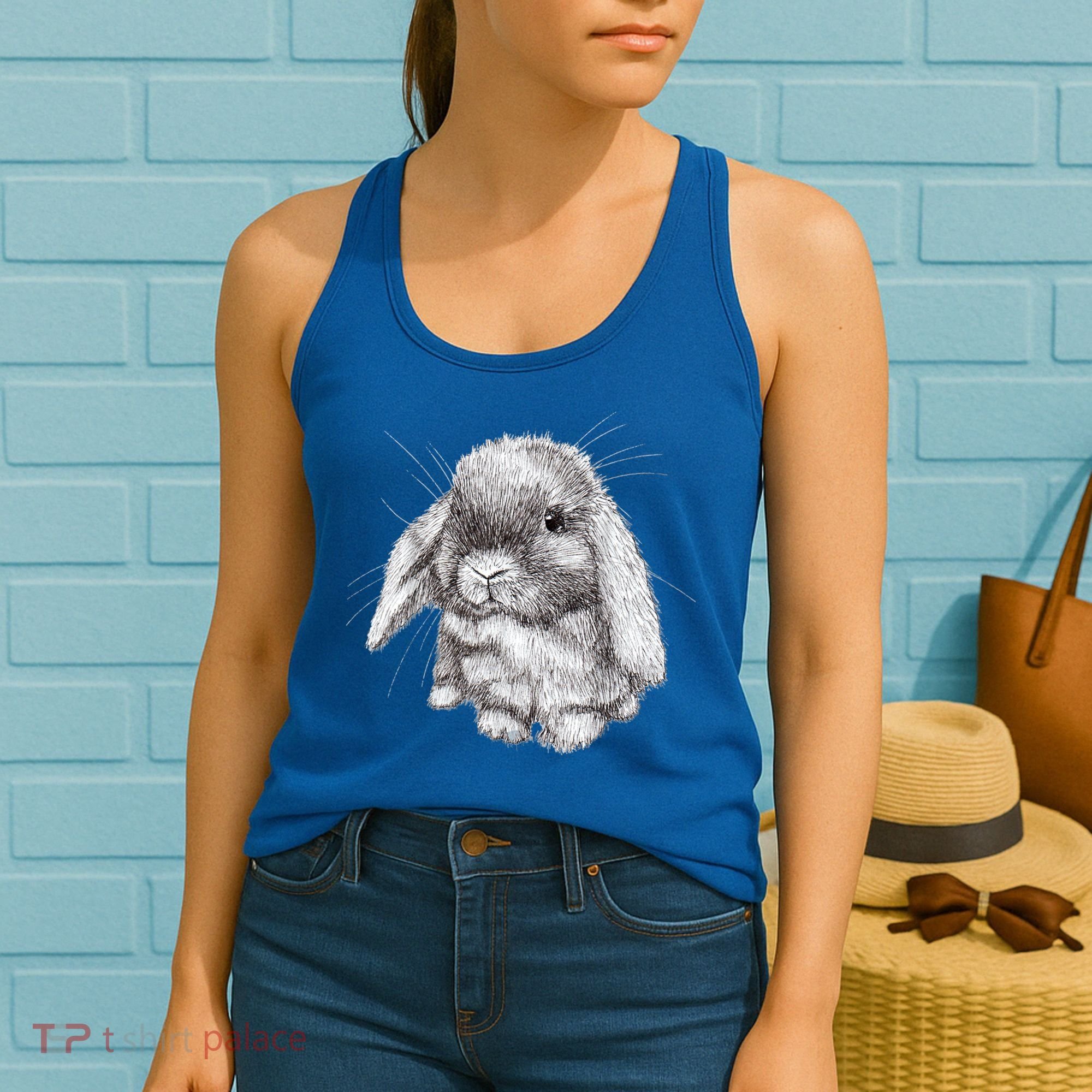 Lop Eared Bunny Rabbit Sketch Gift For Mens Womens Childrens Women's Tank Top