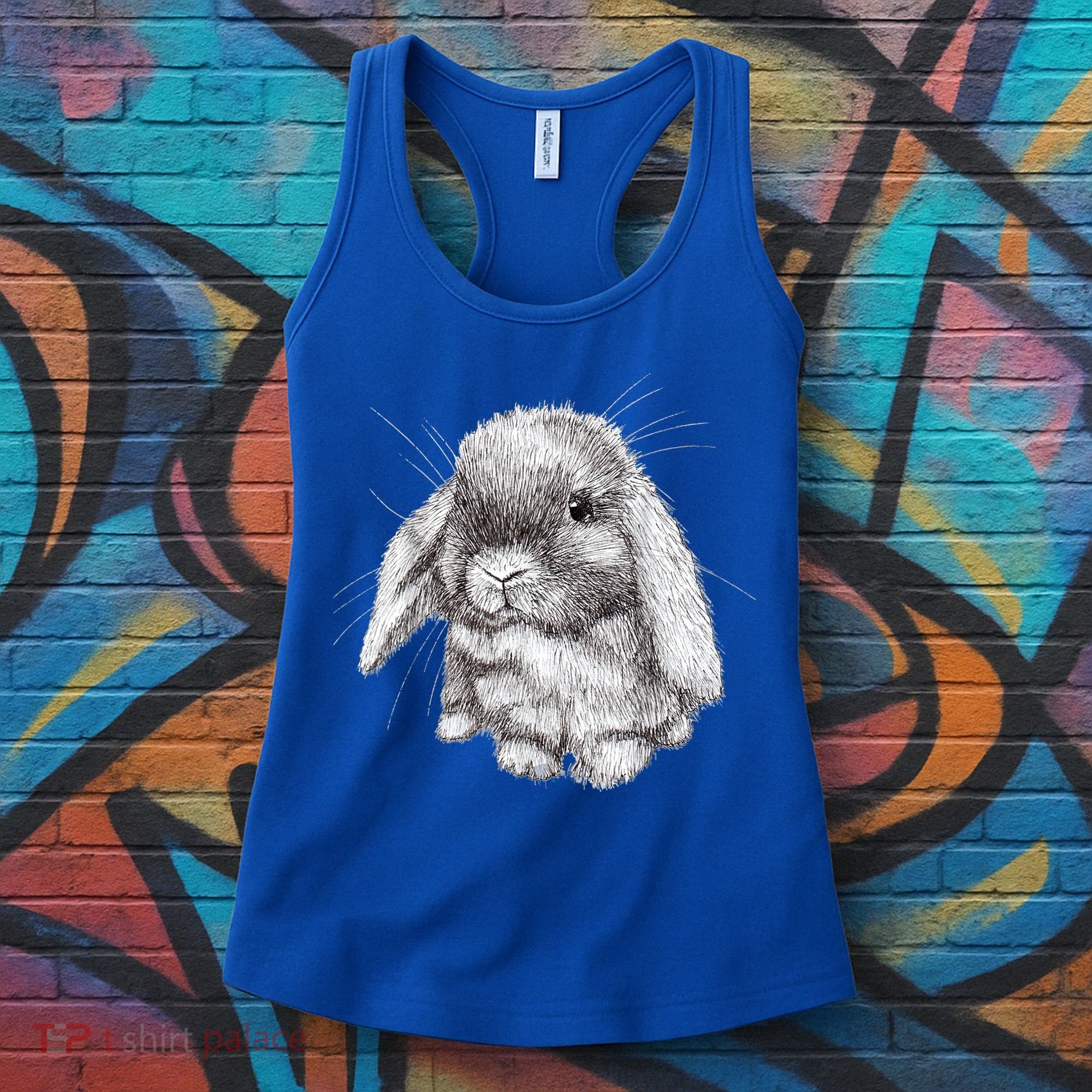 Lop Eared Bunny Rabbit Sketch Gift For Mens Womens Childrens Women's Tank Top