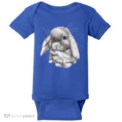 Lop Eared Bunny Rabbit Sketch Gift For Mens Womens Childrens Baby Bodysuit