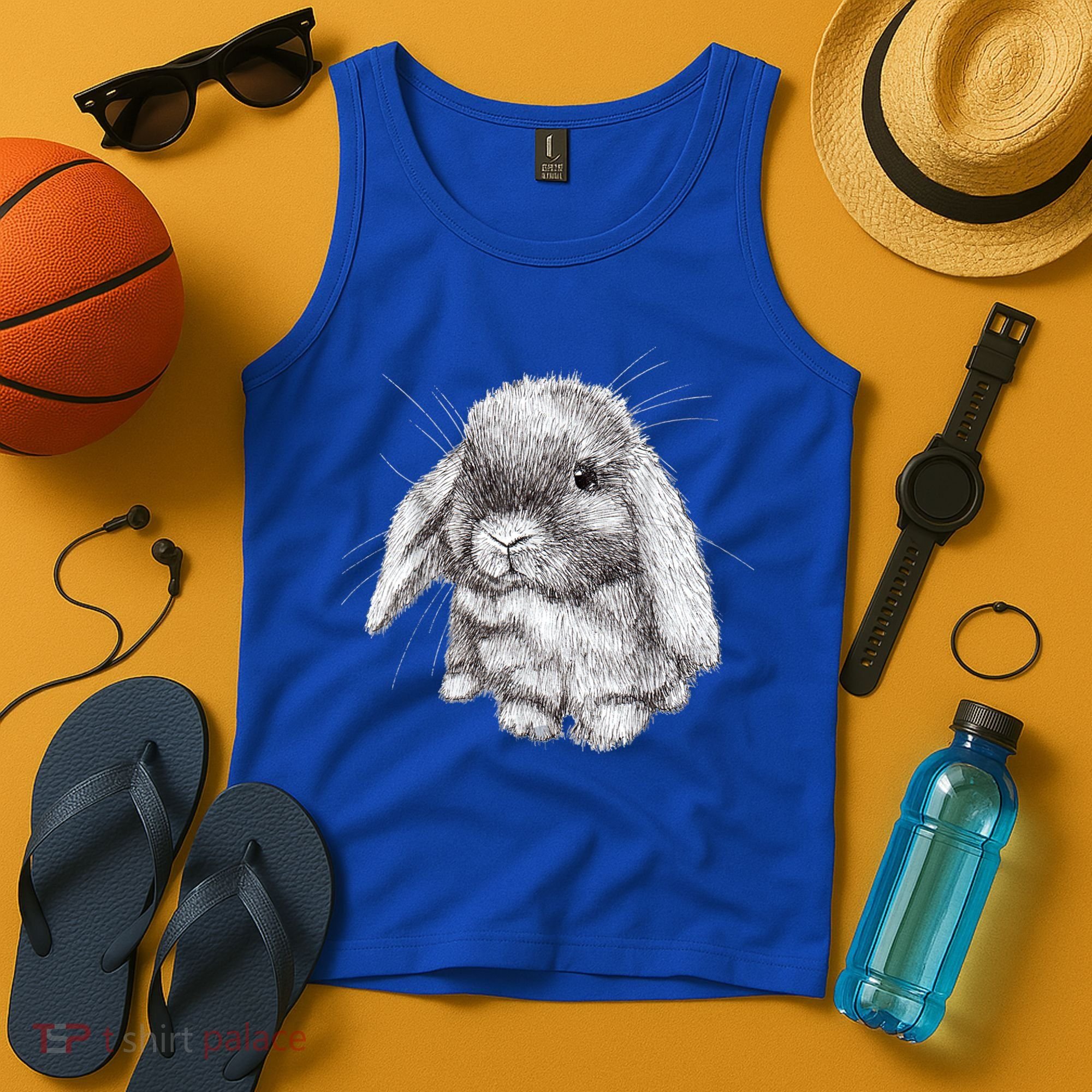 Lop Eared Bunny Rabbit Sketch Gift For Mens Womens Childrens Tank Top