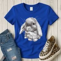 Lop Eared Bunny Rabbit Sketch Gift For Mens Womens Childrens Women's T-Shirt thumb 3