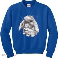 Lop Eared Bunny Rabbit Sketch Gift For Mens Womens Childrens Kids Sweatshirt thumb 0