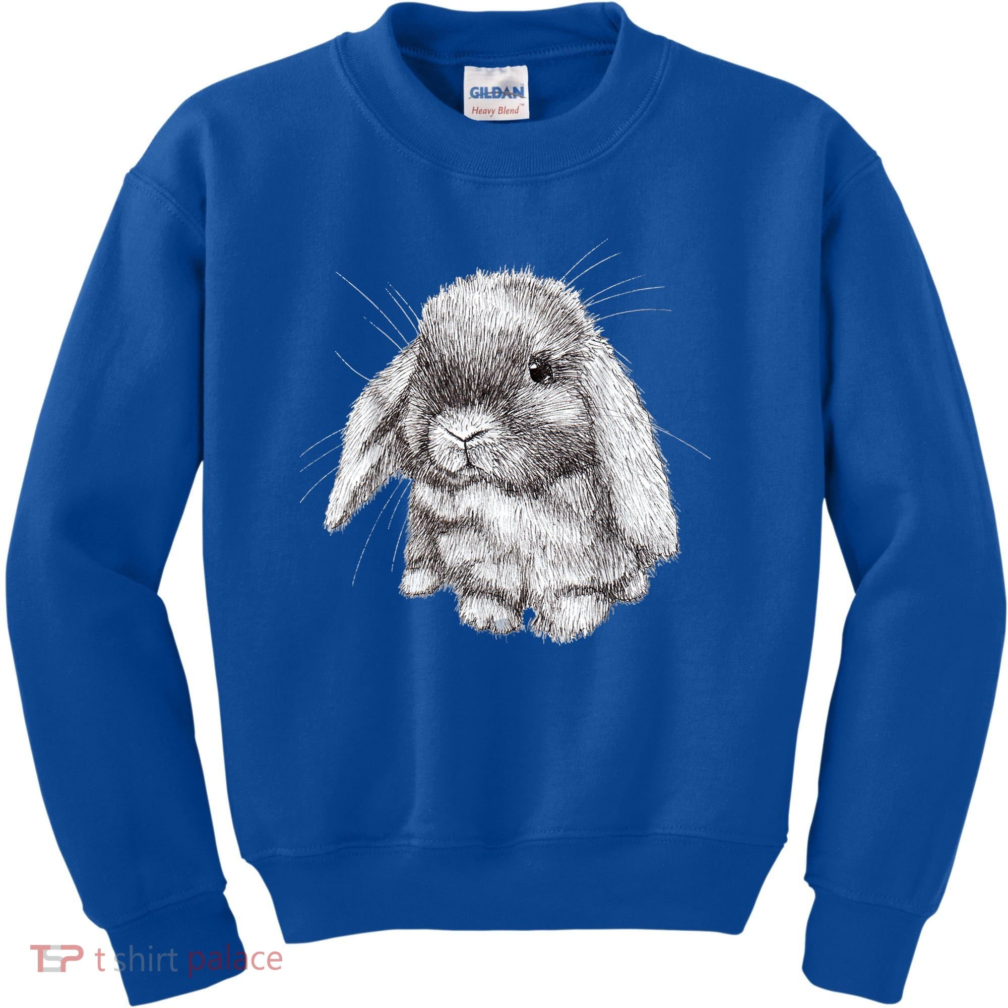 Lop Eared Bunny Rabbit Sketch Gift For Mens Womens Childrens Kids Sweatshirt