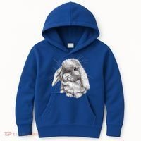 Lop Eared Bunny Rabbit Sketch Gift For Mens Womens Childrens Kids Hoodie thumb 0