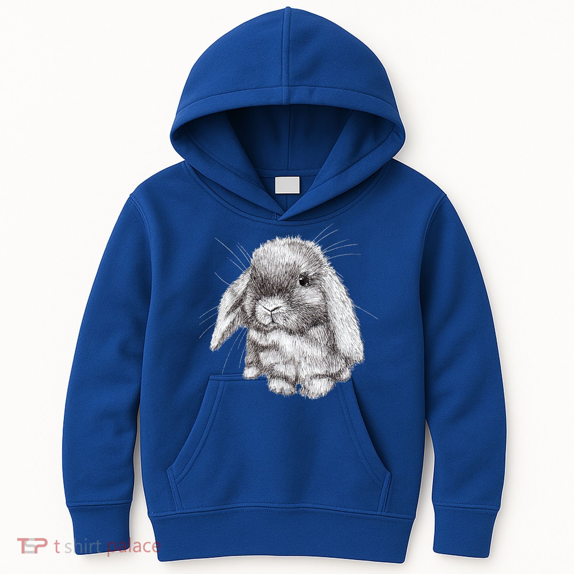 Lop Eared Bunny Rabbit Sketch Gift For Mens Womens Childrens Kids Hoodie