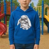 Lop Eared Bunny Rabbit Sketch Gift For Mens Womens Childrens Kids Hoodie thumb 2