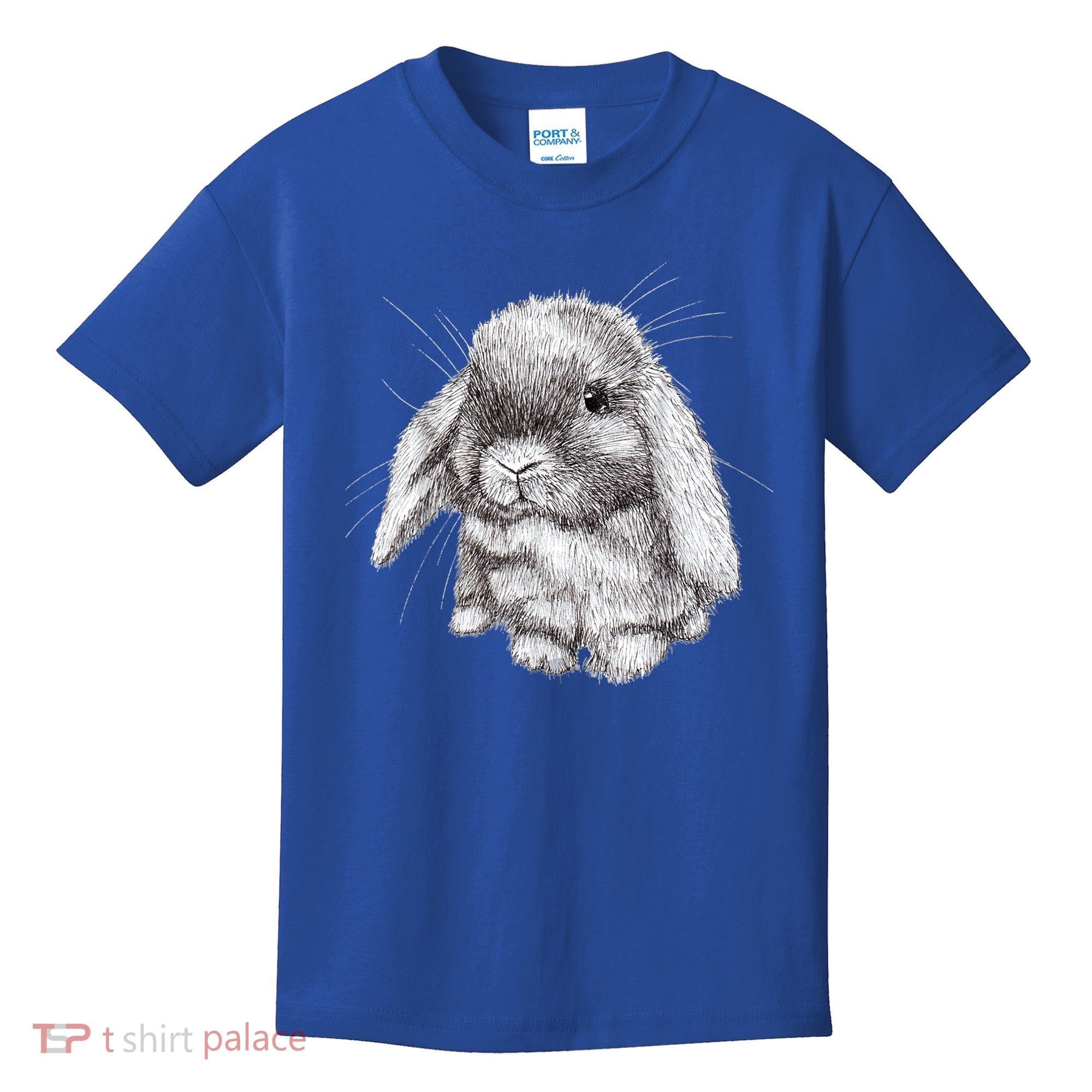 Lop Eared Bunny Rabbit Sketch Gift For Mens Womens Childrens Kids T-Shirt
