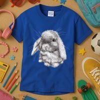 Lop Eared Bunny Rabbit Sketch Gift For Mens Womens Childrens Kids T-Shirt thumb 3