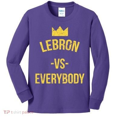 Lebron Vs Everybody LA Bron Basketball Kids Long Sleeve Shirt