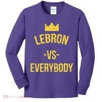 Lebron Vs Everybody LA Bron Basketball Kids Long Sleeve Shirt thumb 0