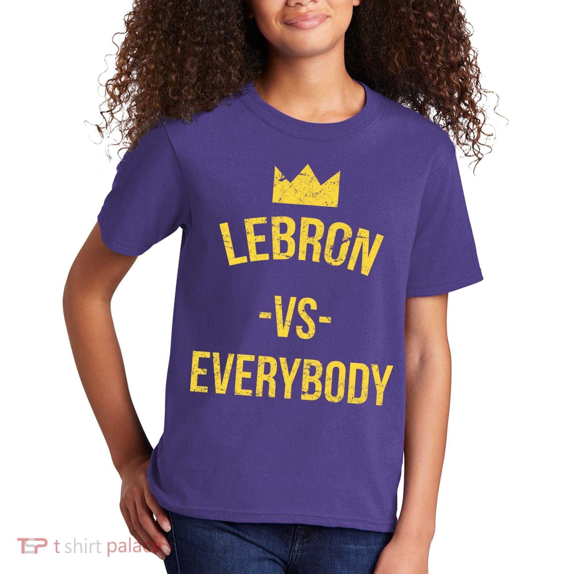 Lebron Vs Everybody LA Bron Basketball Kids T-Shirt