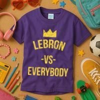 Lebron Vs Everybody LA Bron Basketball Kids T-Shirt thumb 3
