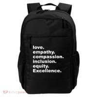 Love Empathy Compassion Inclusion Equity Excellence Backpack thumb 0