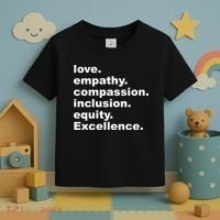 Love Empathy Compassion Inclusion Equity Excellence Toddler T-Shirt thumb 3