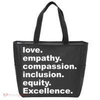 Love Empathy Compassion Inclusion Equity Excellence Tote Bag thumb 0