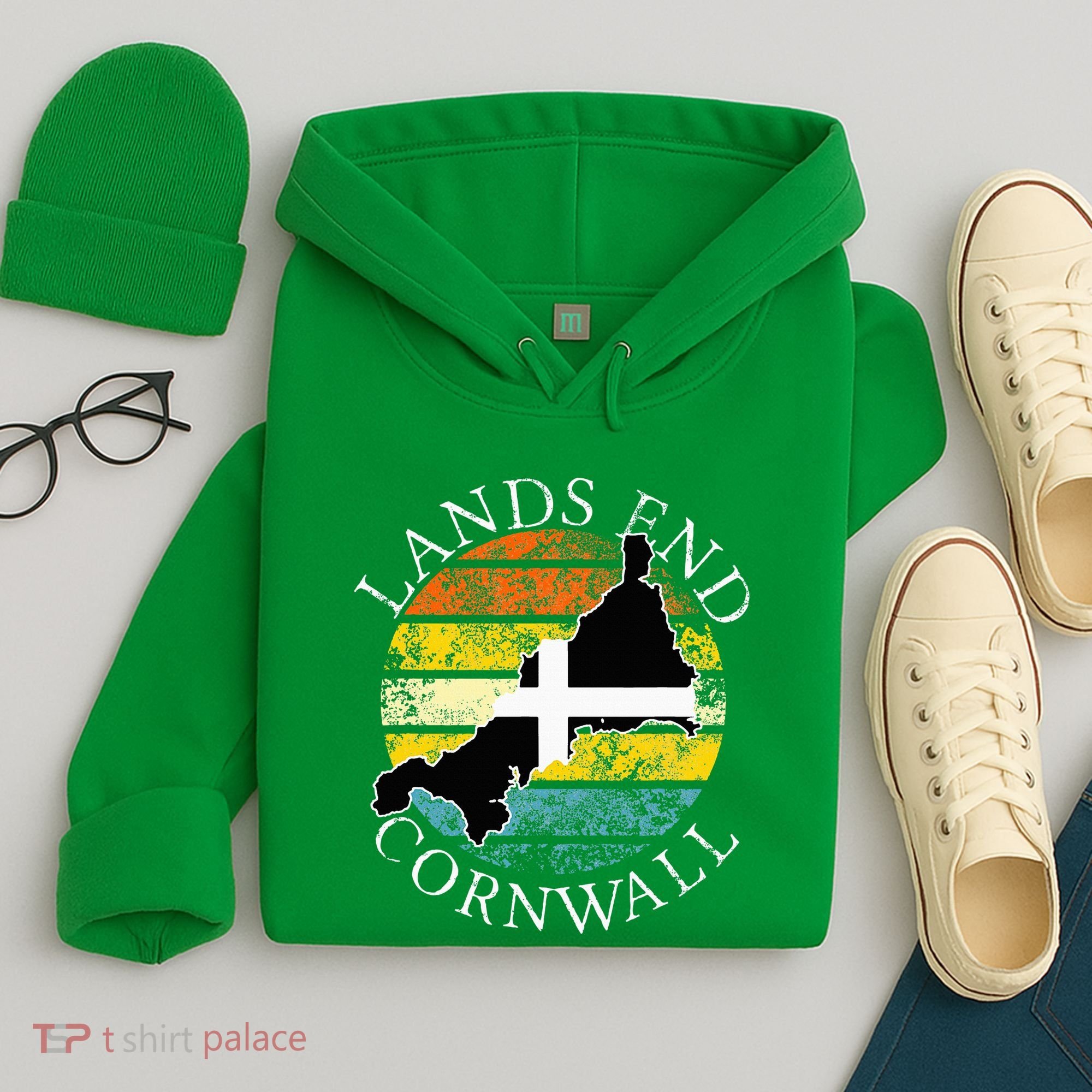 Lands End Cornwall England Celtic Cornish Gift Hoodie