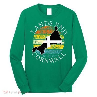 Lands End Cornwall England Celtic Cornish Gift Long Sleeve Shirt
