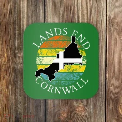 Lands End Cornwall England Celtic Cornish Gift Coaster