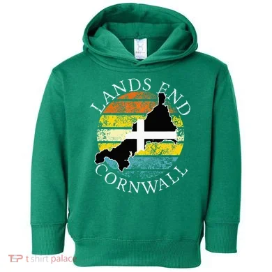 Lands End Cornwall England Celtic Cornish Gift Toddler Hoodie