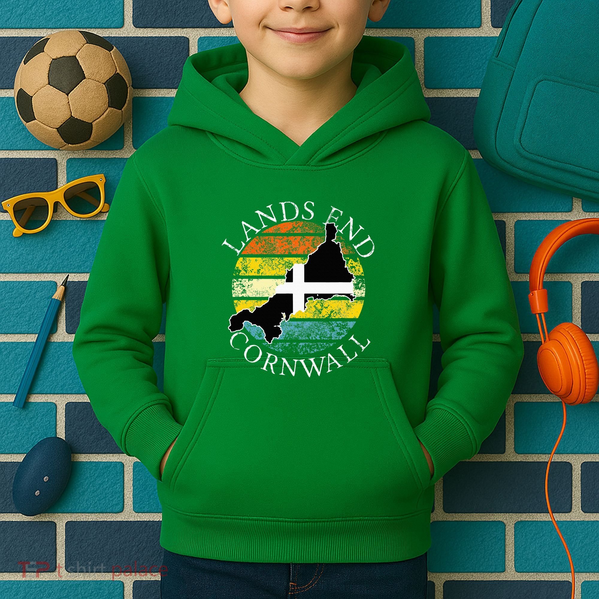 Lands End Cornwall England Celtic Cornish Gift Kids Hoodie