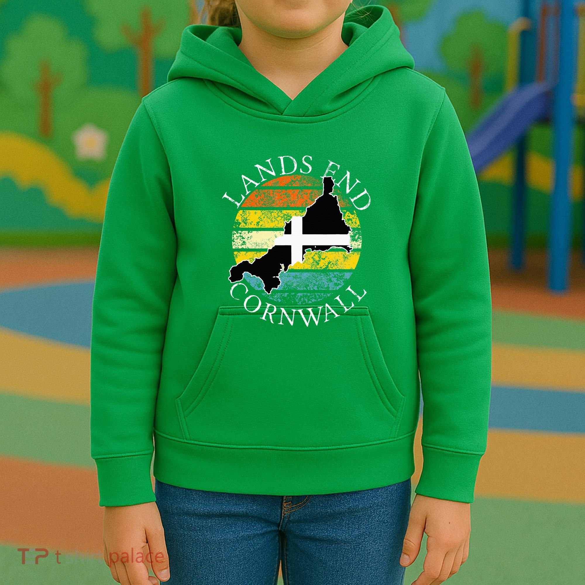 Lands End Cornwall England Celtic Cornish Gift Kids Hoodie